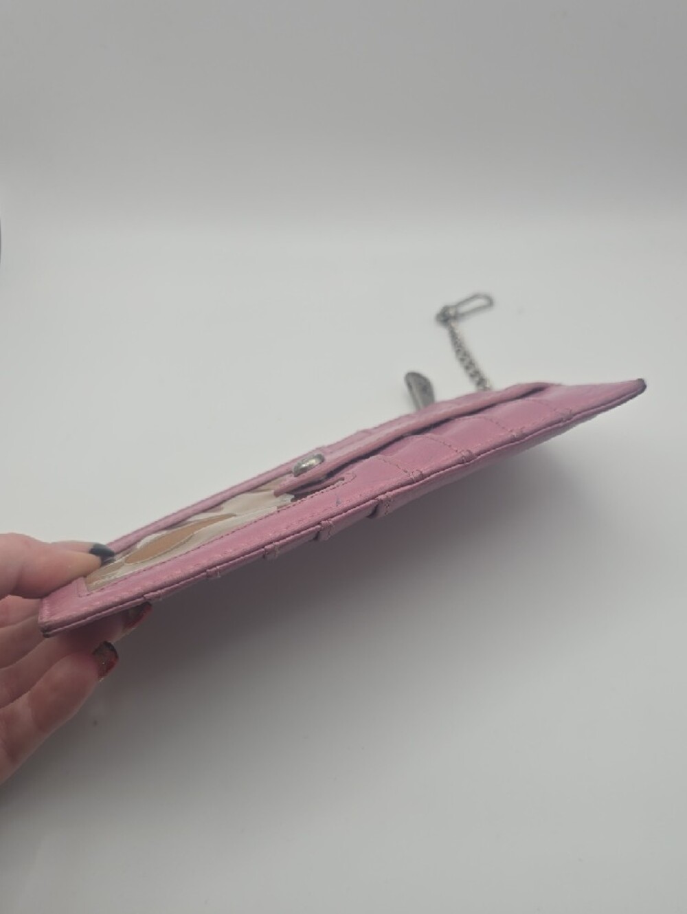 Hobo Pink & Silver Hardware Double ID/Cardholder W/ Coin Compartment (GOOD)💗 - Picture 6 of 10